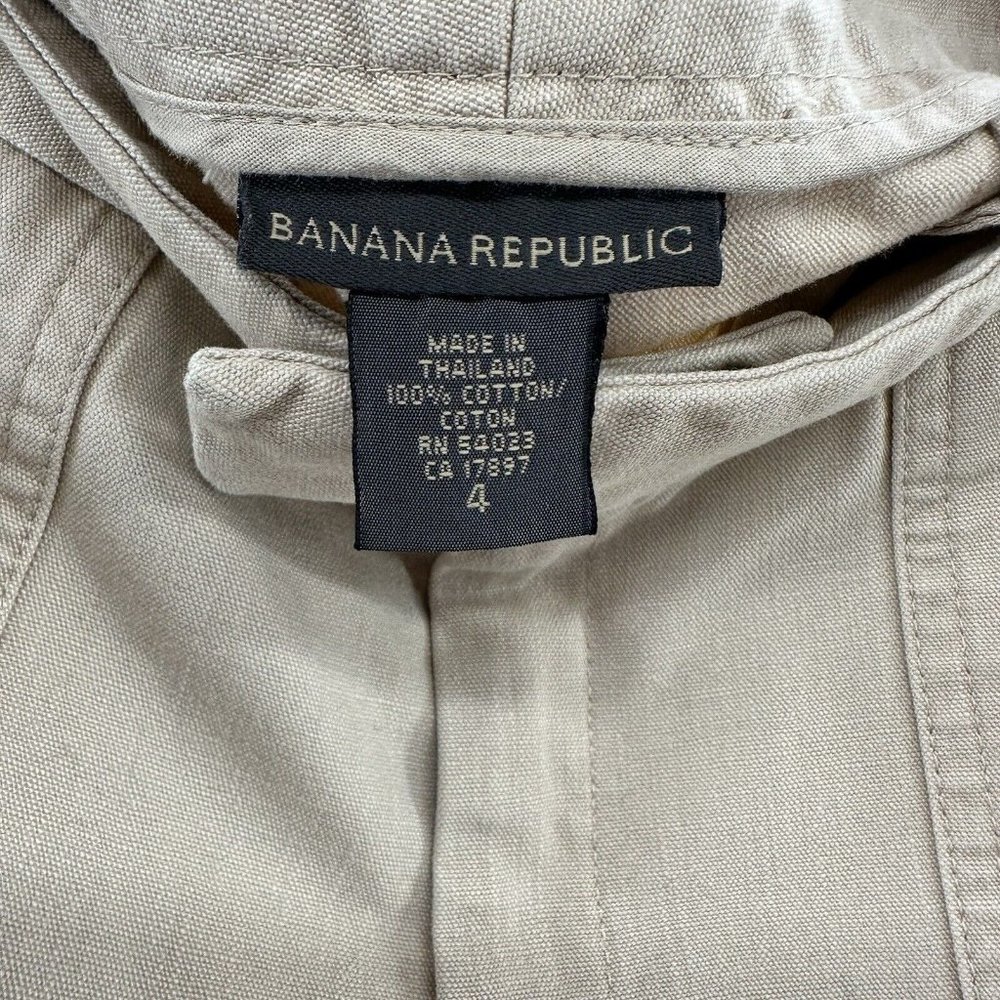 Banana Republic Shorts Women's 4 Tan Khaki Chino Shorts Ladies 4 - Picture 4 of 12